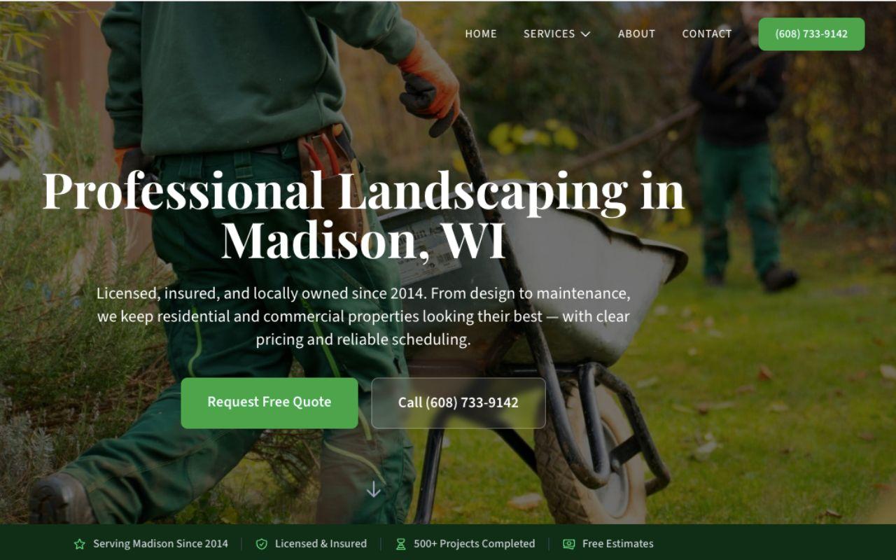 Greenform Landscaping website
