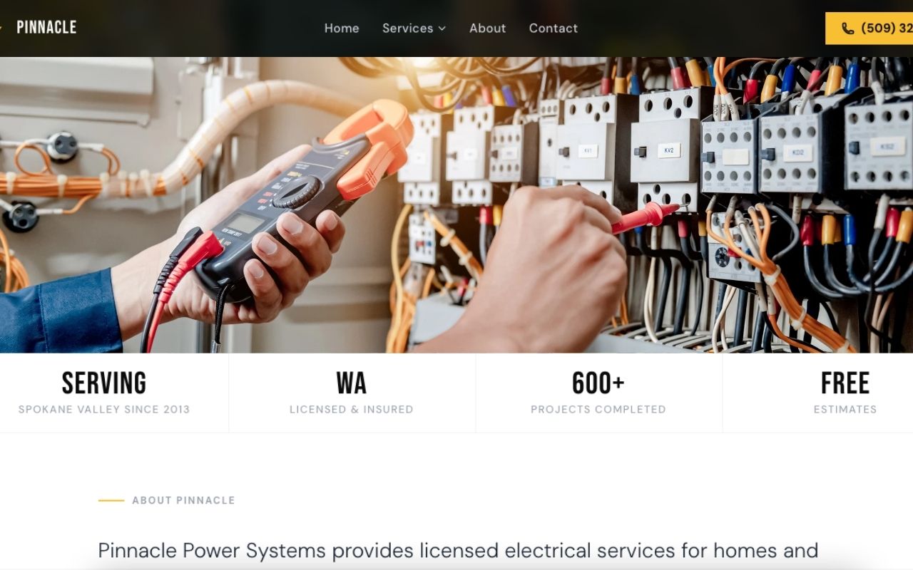 Pinnacle Power Systems website